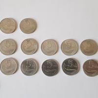 Collezione da 5 Lire Italiane