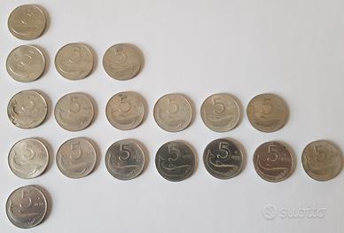 Collezione da 5 Lire Italiane
