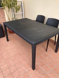 Tavolo sedie giardino