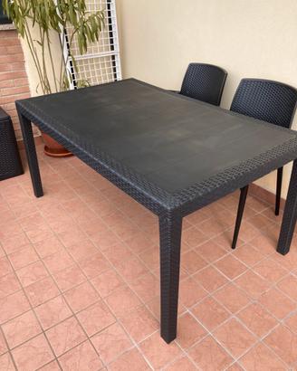 Tavolo sedie giardino