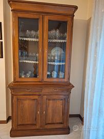 Mobile credenza vetrina in legno massiccio