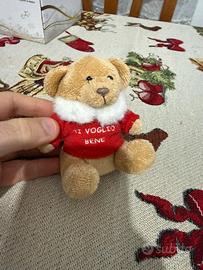Orsetto Peluche portachiavi con scritta