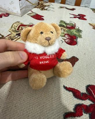 Orsetto Peluche portachiavi con scritta