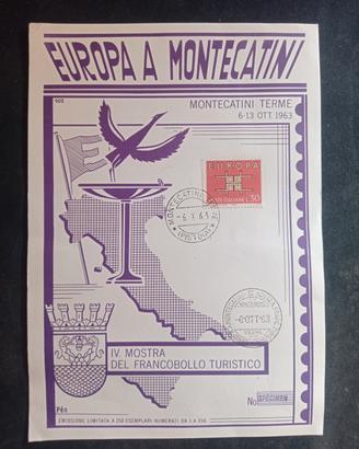 FOGLIETTO FILATELICO  (ITALIA)  *SPECIMEN* 1963