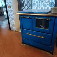 cucina economica nordica blu  