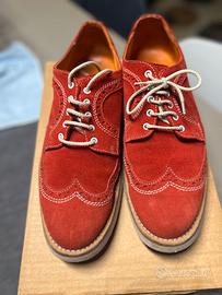 Derby  uomo scamosciato rosso