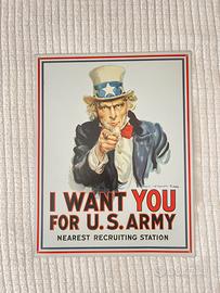 Targa in metallo I WANT YOU UNCLE SAM