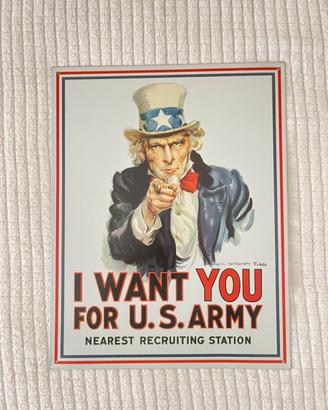 Targa in metallo I WANT YOU UNCLE SAM