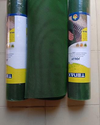 3 rotoli di rete verde a maglia fitta