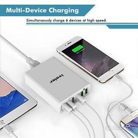 Caricatore usb ivoler 6 porte, nuovo