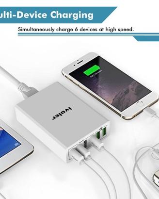 Caricatore usb ivoler 6 porte, nuovo