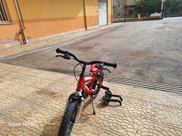 Bicicletta 14 " con rotelle  bambino 3/6 anni 