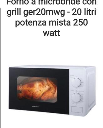 forno a microonde 20 LT grill potenza mista 250 w