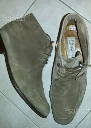 Fioretti mocassino alto uomo 40,5 beige camoscio /