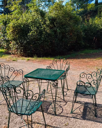 Set da Giardino Vintage in Ferro Battuto