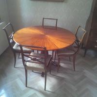 Tavolo e 6 sedie stile impero