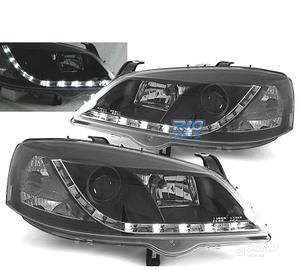 FARI PER OPEL ASTRA G 97-04 LUCE DIURNA NERI
