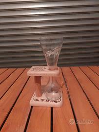 Bicchieri birra Pauwel Kwak cl. 33 + supporto 