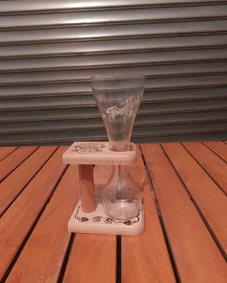 Bicchieri birra Pauwel Kwak cl. 33 + supporto 