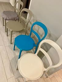Sedie design diversi colori
