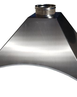 Cappa barbecue acciaio inox cm.100x70 con archetto