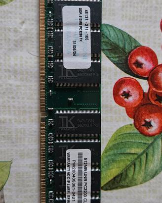 ram ddr 512 mb pc3200 CL 2.5
