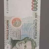 Banconota 5000 lire Bellini 1985