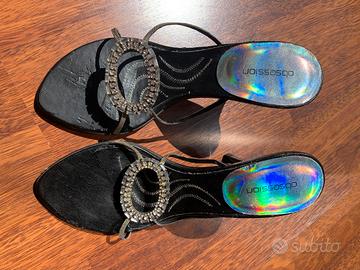 Sandali gioiello neri - Misura 38