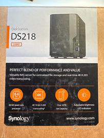 NAS Synology DS218 + 2 hd wd red da 3tb