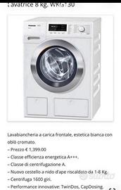 Lavatrice Miele 8kg A+++ 1600giri inverter twindos