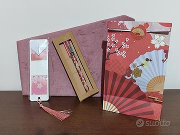 Set penna e segnalibro stile giapponese 
