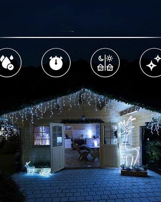 TENDA LUMINOSA 240 LED NATALIZIA BIANCO FREDDO 6MT