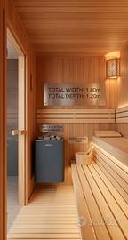 Sauna artigianale in massello 