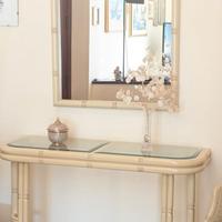 tavolo consolle con specchiera 