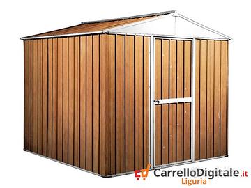 Box baracca lamiera Acciaio 275x175 fin legno