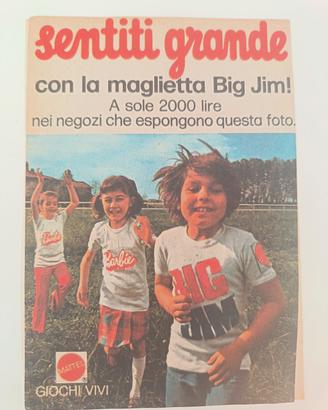 Inserto pubblicitario Big Jim, Barbie, 1974