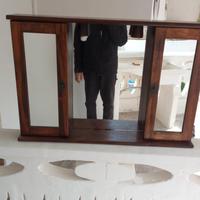 mobiletto bagno, due ante, arte povera