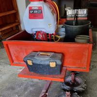 Carrello Motozappa Ribaltabile 1,6x1,2 m Con Freno