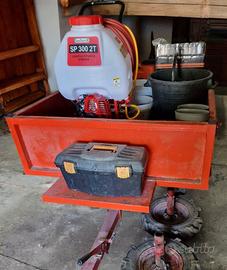 Carrello Motozappa Ribaltabile 1,6x1,2 m Con Freno