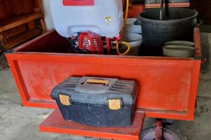 Carrello Motozappa Ribaltabile 1,6x1,2 m Con Freno