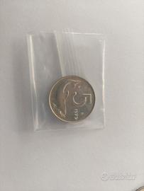 blocco di monete da 5 lire