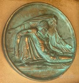 Scultura in gesso dipinto anni 70