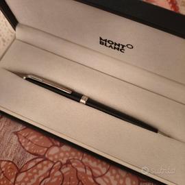 penna montblanc nera argento 