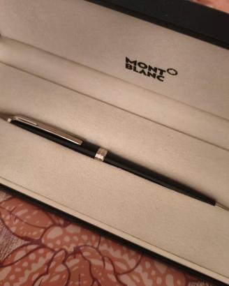 penna montblanc nera argento 