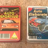 2 giochi carte quartetti auto sportive e elaborate