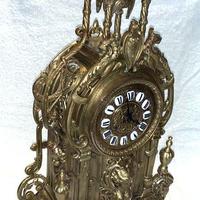 Vintage Candelabri + Orologio bronzo