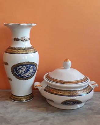 vaso e zuppiera ceramica. 