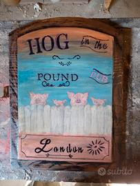 quadro vintage in legno 