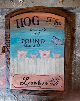 quadro vintage in legno 