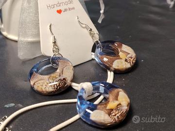 Set Gioielli Artigianali in Resina con Conchiglie